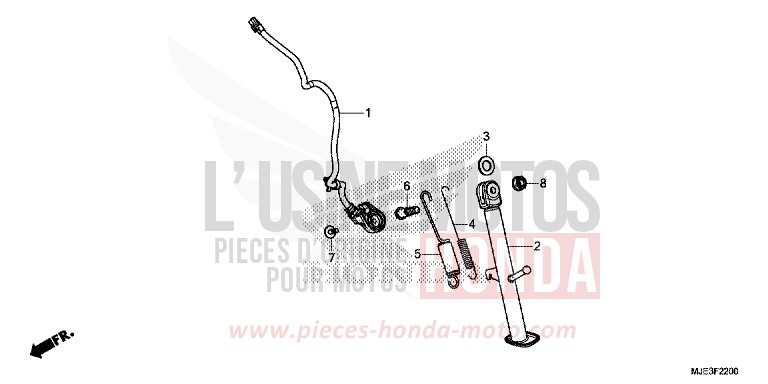 SIDE STAND for CBR650F MAT GUNPOWDER BLACK METALLIC (NH436) from 2017