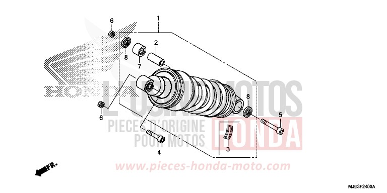 REAR CUSHION for CBR650F SWORD SILVER METALLIC (NHA95) from 2017