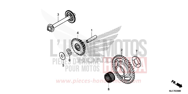 STARTING DRIVEN GEAR for CBR650F GRAND PRIX RED (R380) from 2018