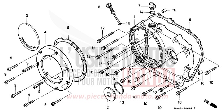 KURBELGEHAEUSEABDECKUNG (VT1100CV/CW/C2) for   from 