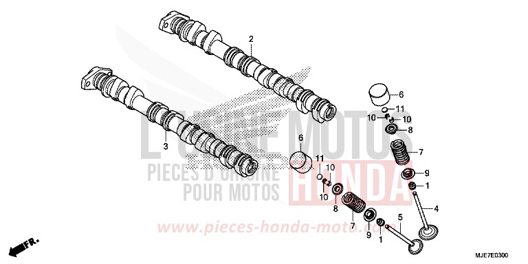 CAMSHAFT/VALVE for CBR650F MAT GUNPOWDER BLACK METALLIC (NH436) from 2018