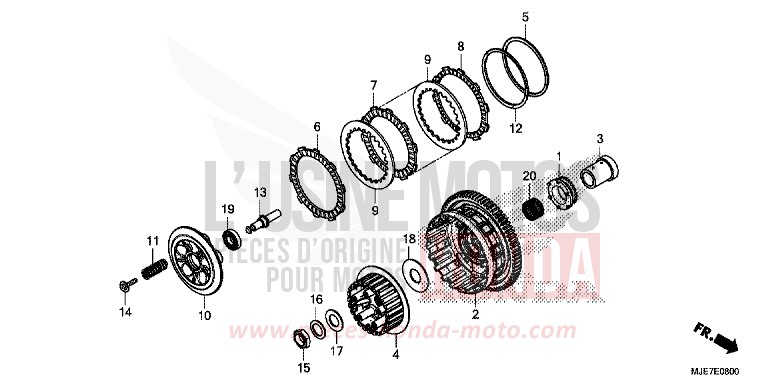 CLUTCH for CBR650F MAT GUNPOWDER BLACK METALLIC (NH436) from 2018