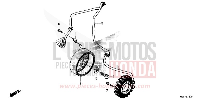 GENERATORE per CBR650F MAT GUNPOWDER BLACK METALLIC (NH436) del 2018