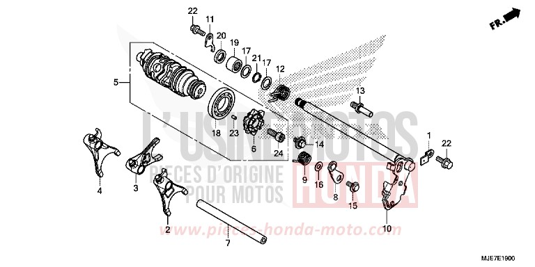 GEARSHIFT DRUM for CBR650F MAT GUNPOWDER BLACK METALLIC (NH436) from 2018