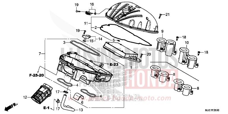 AIR CLEANER for CBR650F MAT GUNPOWDER BLACK METALLIC (NH436) from 2018