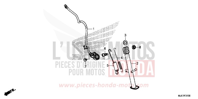 SIDE STAND for CBR650F MAT GUNPOWDER BLACK METALLIC (NH436) from 2018