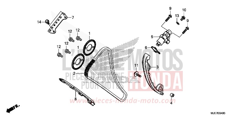 CAM CHAIN/TENSIONER for CBR650F PEARL METALLOID WHITE (NHA96) from 2018