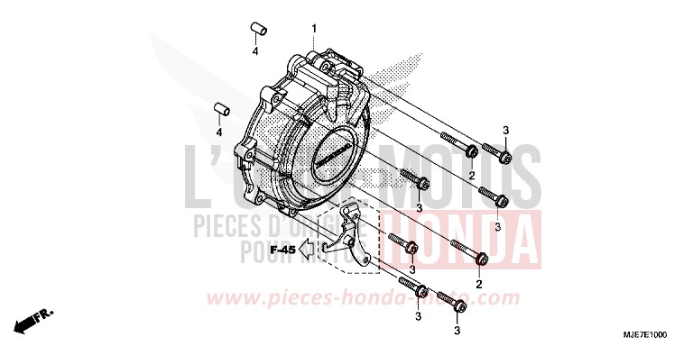 GENERATOR COVER for CBR650F PEARL METALLOID WHITE (NHA96) from 2018