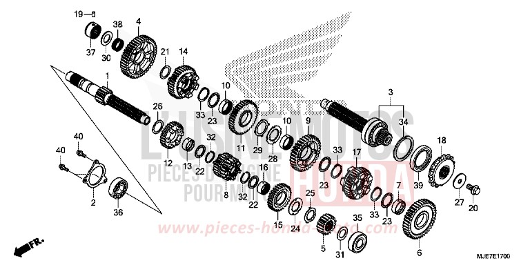 TRANSMISSION for CBR650F SWORD SILVER METALLIC (NHA95) from 2018