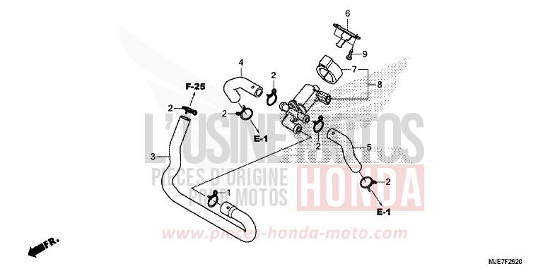 AIR INJECTION CONTROL VALVE for CBR650F SWORD SILVER METALLIC (NHA95) from 2018