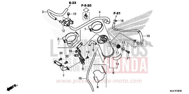 CANISTER for CBR650F SWORD SILVER METALLIC (NHA95) from 2018