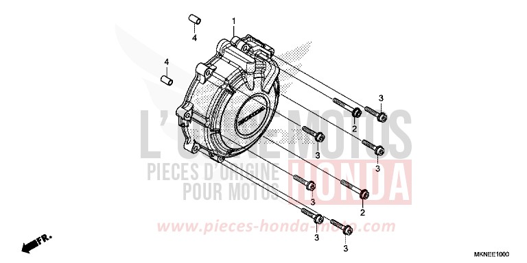 GENERATOR COVER for CBR650R GRAND PRIX RED (R380) from 2019