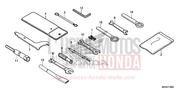 TOOL for CBR650R GRAND PRIX RED (R380) from 2019