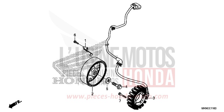 GENERATORE per CBR650R MAT GUNPOWDER BLACK METALLIC (NH436) del 2019