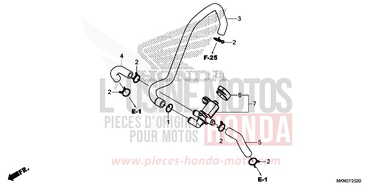 AIR INJECTION CONTROL VALVE for CBR650R MAT GUNPOWDER BLACK METALLIC (NH436) from 2019