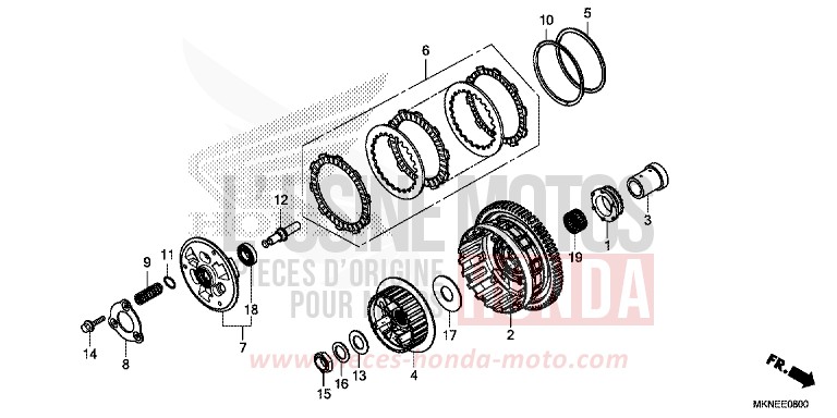 CLUTCH for CBR650R GRAND PRIX RED (R380) from 2019