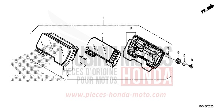 CONTACHILOMETRI per CBR650R GRAND PRIX RED (R380) del 2019