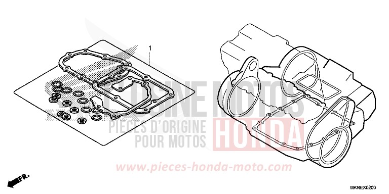GASKET KIT B for CBR650R MAT GUNPOWDER BLACK METALLIC (NH436) from 2019