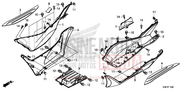FLOOR STEP for WW125 M00NDUST SILVER METALLIC (NHB29) from 2015