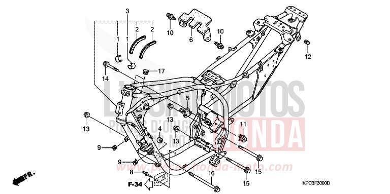 RAHMENKOERPER (XL125V1/2/3/4/5/6) for   from 