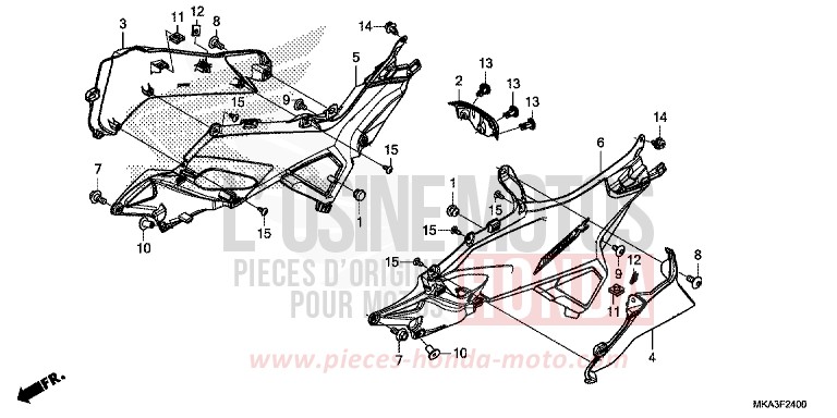 SIDE COVER for NC750X MAT PEARL GLARE WHITE (NHB54) from 2017