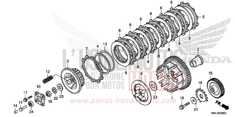 CLUTCH (NC750XA) for NC750X CANDY CHROMOSPHERE RED (R381) from 2019