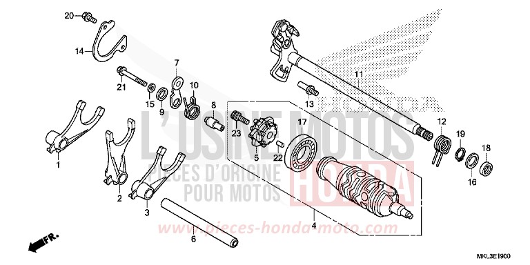 GEARSHIFT DRUM (NC750XA) for NC750X GLINT WAVE BLUE METALLIC (B197) from 2019