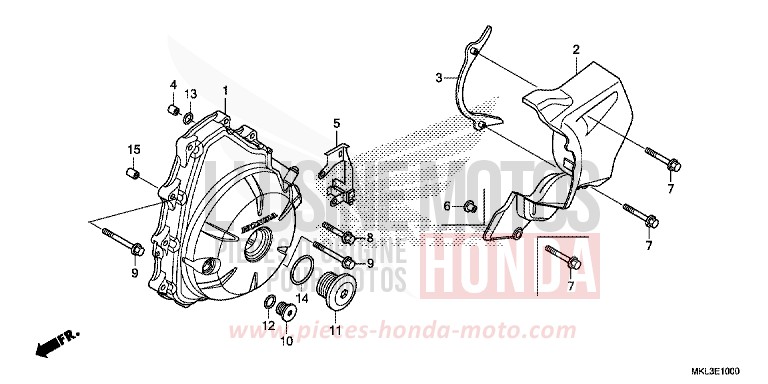 A.C. GENERATOR COVER for NC750X MAT PEARL GLARE WHITE (NHB54) from 2019