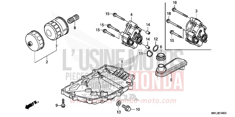 CRANKCASE for NC750X GLINT WAVE BLUE METALLIC (B197) from 2020