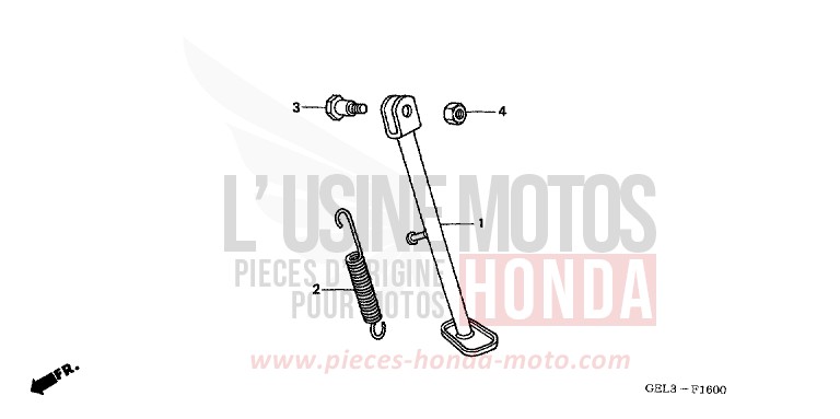 STAENDER for XR50R FIGHTING RED (R134) from 2002