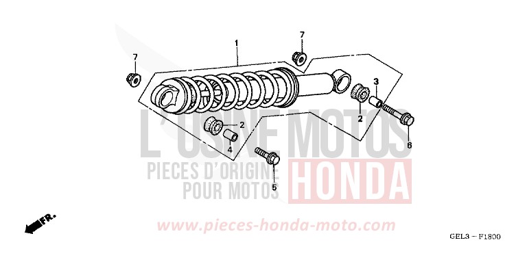 KISSEN, HINTEN for XR50R FIGHTING RED (R134) from 2002
