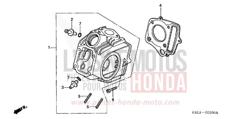 TESTATA per XR50R FIGHTING RED (R134) del 2003