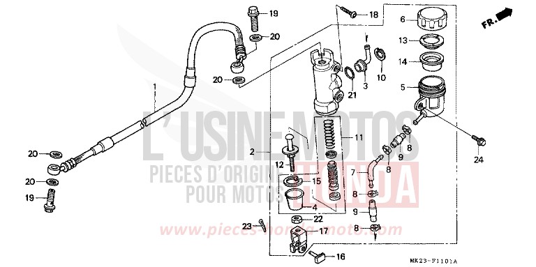 REAR BRAKE PANEL for XR600R SHASTA WHITE (NH138H) from 1992