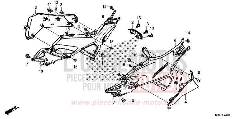 SIDE COVER for NC750X GRAPHITE BLACK (NHB01) from 2020