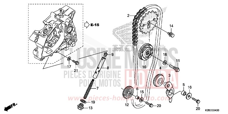 CAM CHAIN/TENSIONER for CRF125F EXTREME RED (R292) from 2023