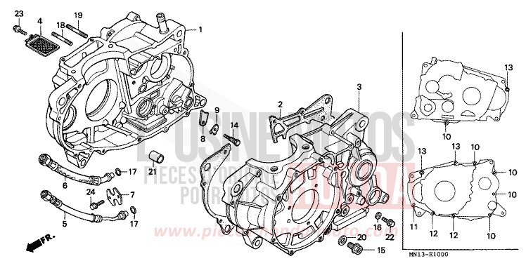 CRANKCASE for XR600R SHASTA WHITE (NH138) from 1994