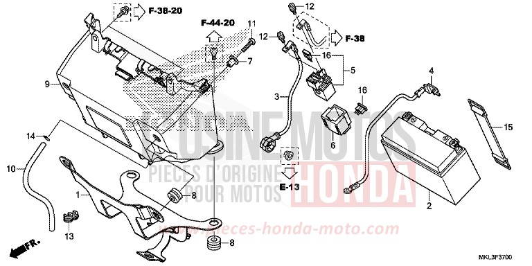 BATTERY for NC750X GRAPHITE BLACK (NHB01) from 2020