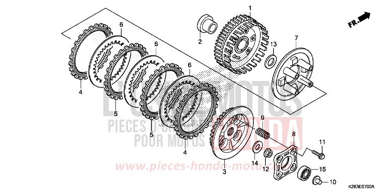 CLUTCH for CRF125FB EXTREME RED (R292) from 2017
