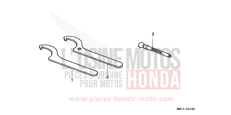 TOOLS for XR600R SHASTA WHITE (NH138) from 1997