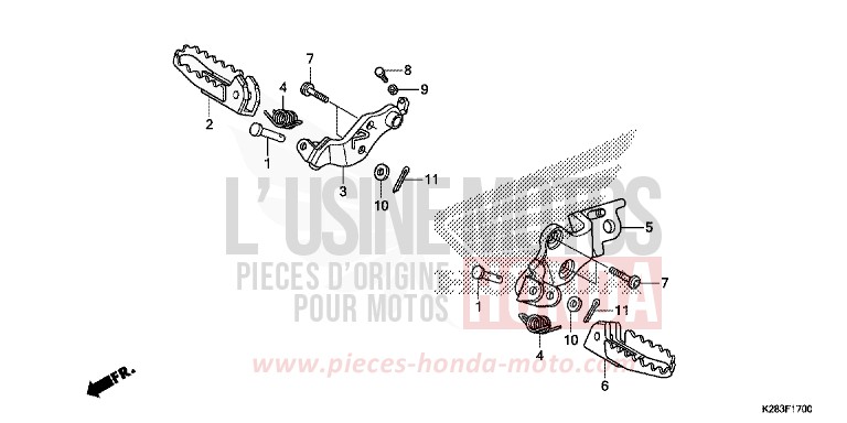 STEP for CRF125FB EXTREME RED (R292) from 2019