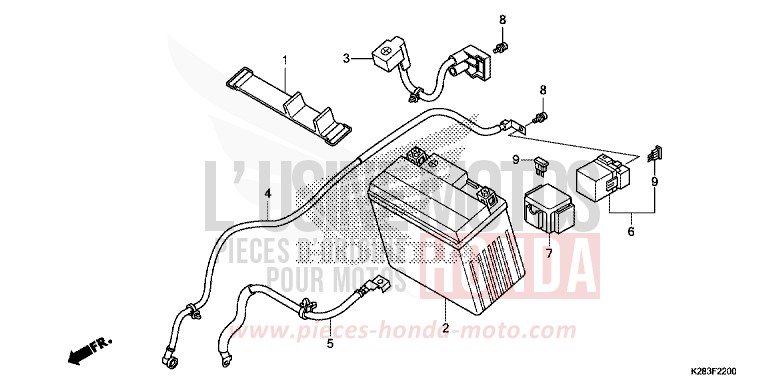 BATTERIA per CRF125FB EXTREME RED (R292) del 2019