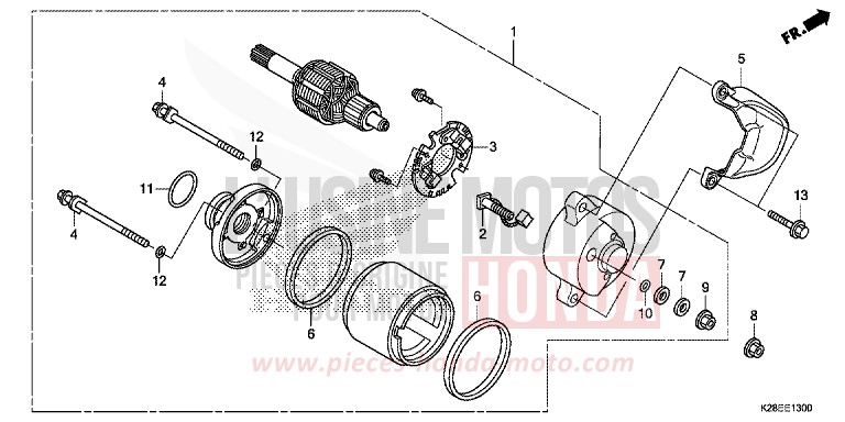 STARTER MOTOR for CRF125FB EXTREME RED (R292) from 2022