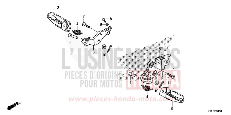 STEP for CRF125FB EXTREME RED (R292) from 2022