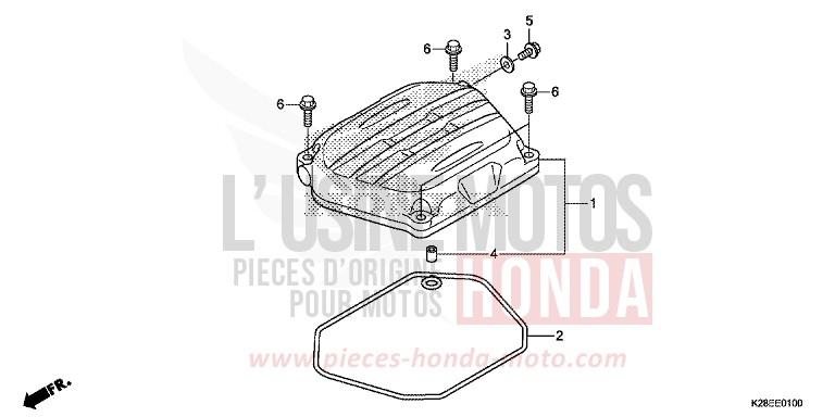 CYLINDER HEAD COVER for CRF125FB EXTREME RED (R292) from 2023