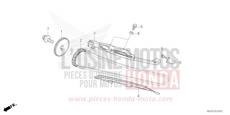 CAM CHAIN/TENSIONER for NC750X GRAND PRIX RED (R380) from 2021