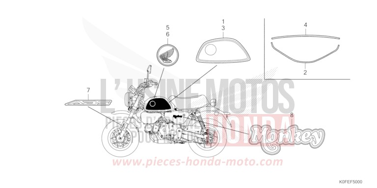 MARK/STRIPE for Z125MA PEARL NEBULA RED (R376) from 2022