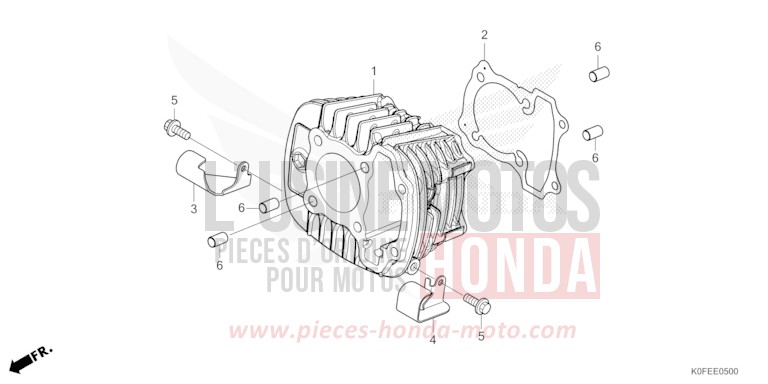 CYLINDER for Z125MA PEARL SHINING BLACK (NHB98) from 2022