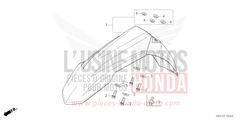 FRONT FENDER for CRF450R EXTREME RED (R292) from 2023