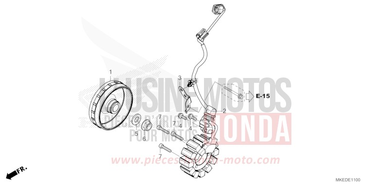 GENERATOR for CRF450R EXTREME RED (R292) from 2023