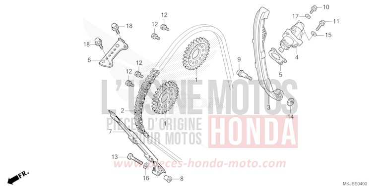 CAM CHAIN/TENSIONER for CB1000R GRAPHITE BLACK (NHB01) from 2023